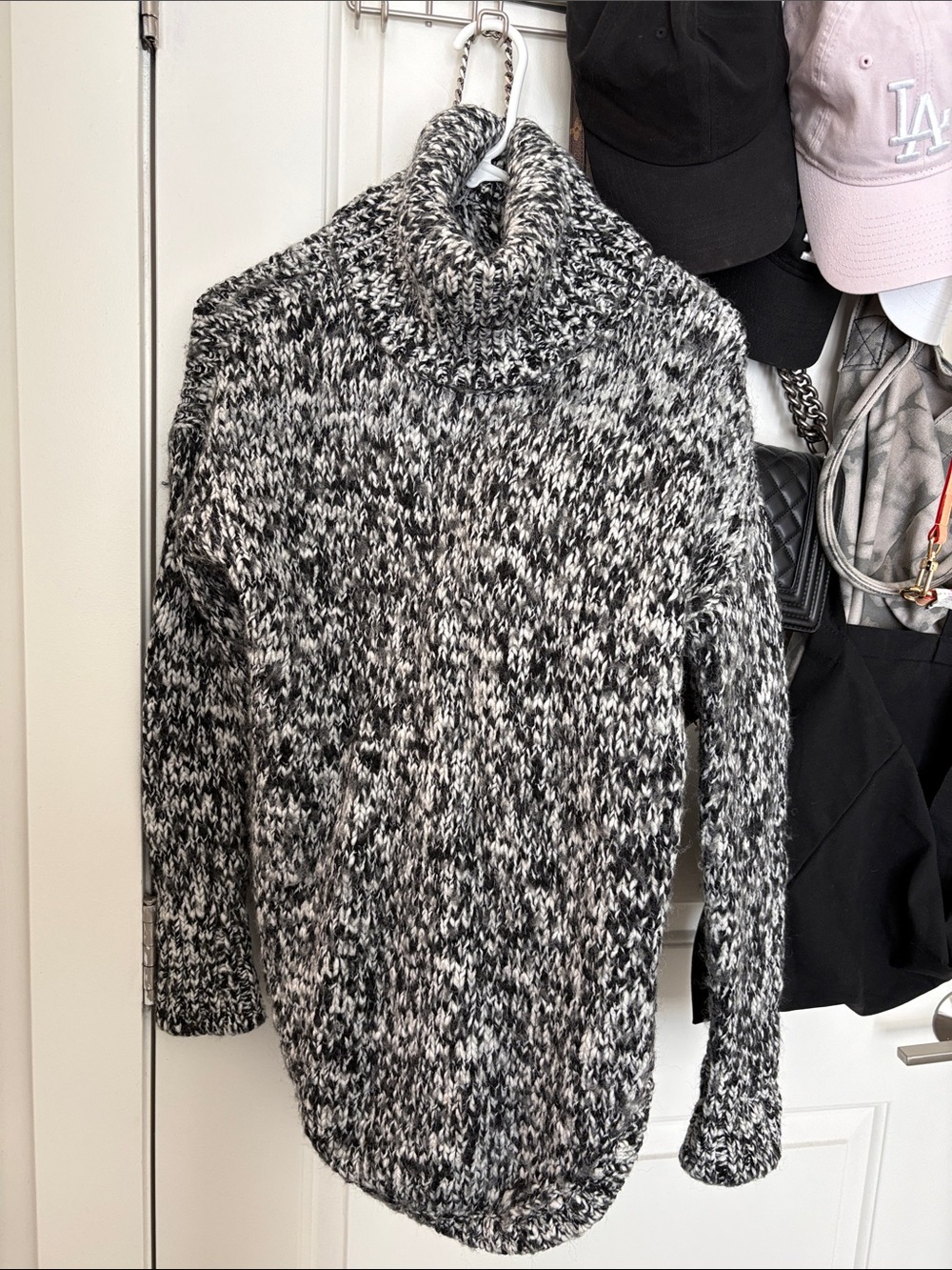 Treasure & Bond Black and White Marled Knit Sweater